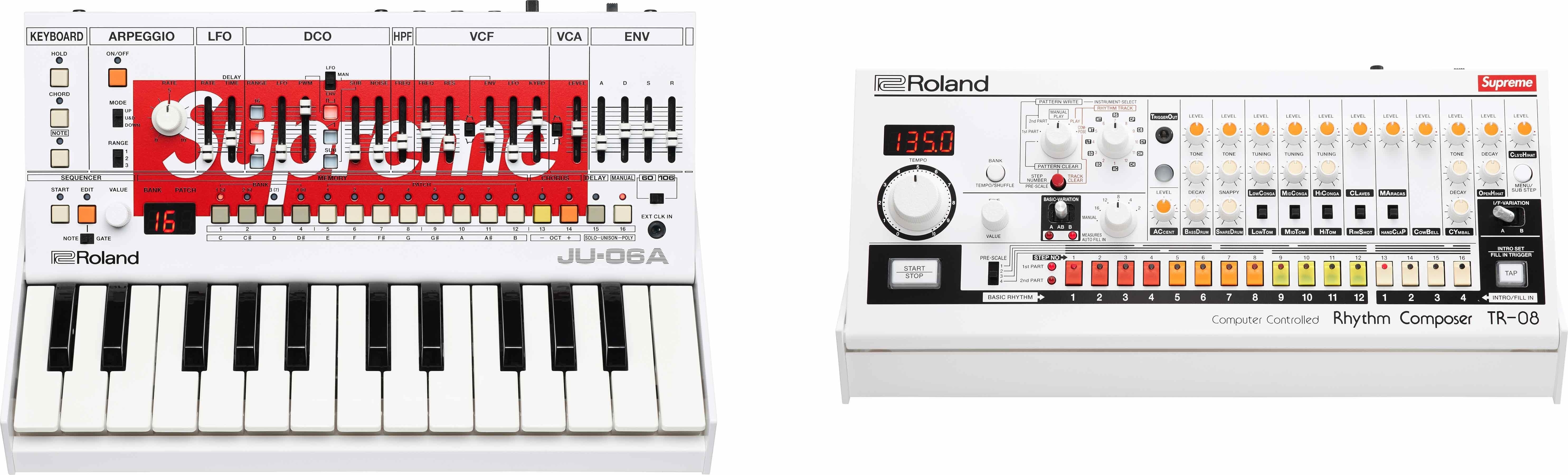 Supreme®/Roland® JU-06A Synthesizer and TR-08 Rhythm Composer